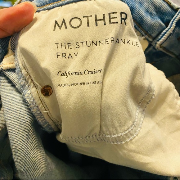 MOTHER Denim The Stunner Ankle Fray in California Cruiser High Rise Skinny 23 - Picture 11 of 12